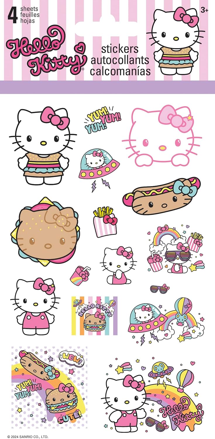 Sanrio - Hello Kitty 19 - Kawii Burger Shop Standard Stickers - 4 Sheet