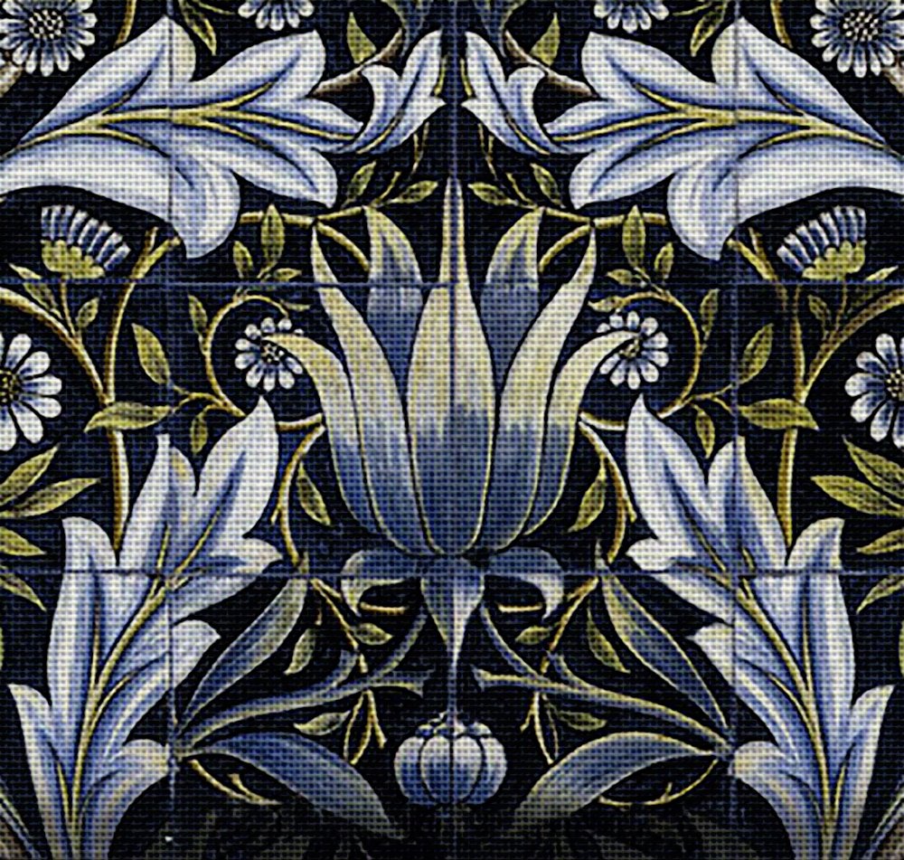 Art Needlepoint Blue Acanthus Kit by William Morris