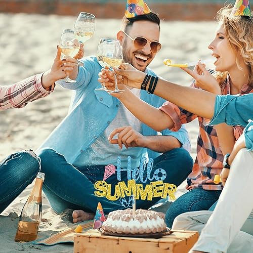 Miniatura 2 de Decoración para tartas de verano con purpurina, decoración para tartas de fiesta de piscina, suministros de decoración de fiesta de cumpleaños,