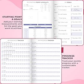 Clever Fox Fitness & Food Journal - Nutrition & Workout Planner for Women & Men - Diet & Gym Exercise Log Book with Calendars, Diet & Training Trackers - Undated, A5 Size, Hardcover (Fuchsia)