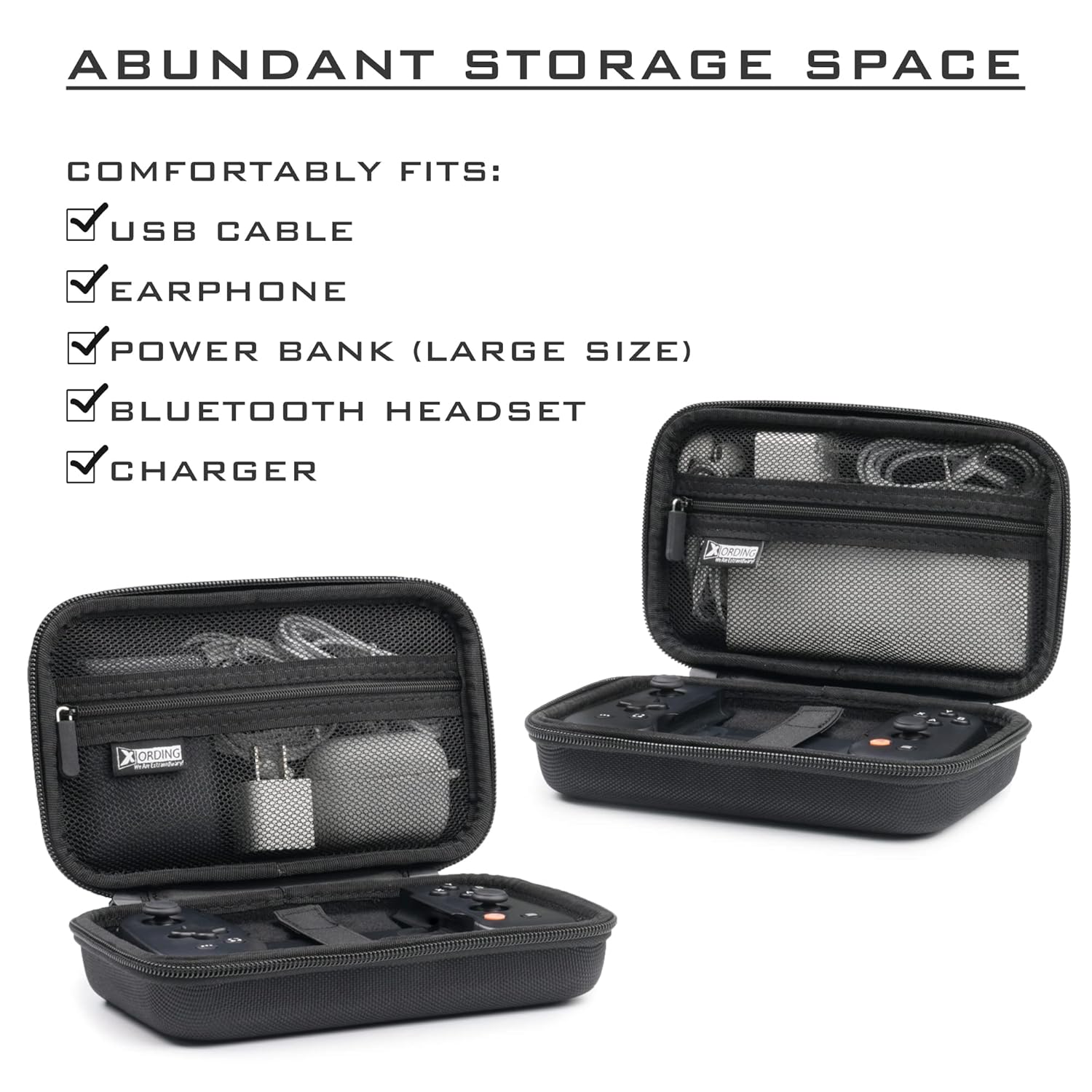 XORDING Carrying Case for Backbone One/2nd Gen, Large Nylon Hard Shell Case with Wristband, Keychain, and Mesh Pocket, Compatible with Backbone One Accessories - Image 3