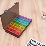 XL Large Weekly Pill Organizer 4 Times a Day, 7-Day Pill Boxes and Organizer AM PM, Big Compartments Pill Case, Monthly Medication Organizer 31 Days Dispenser for Fish Oils | Extra-Large Fits Fish Oils, Detachable Daily Trays, Secure Snap-Lid, Monthl