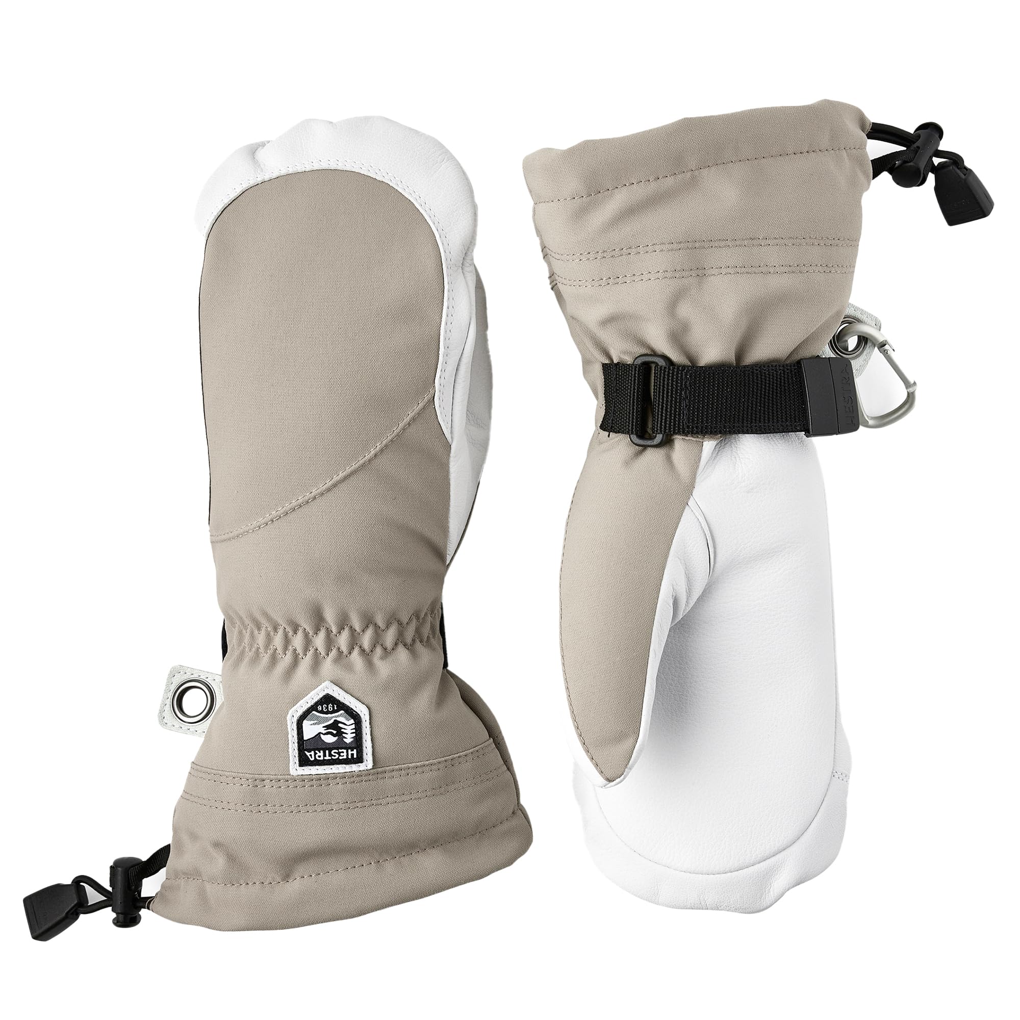 Hestra Women's Heli Ski Female Mitt, Leather Snow Mitten for Skiing, Snowboarding and Mountaineering