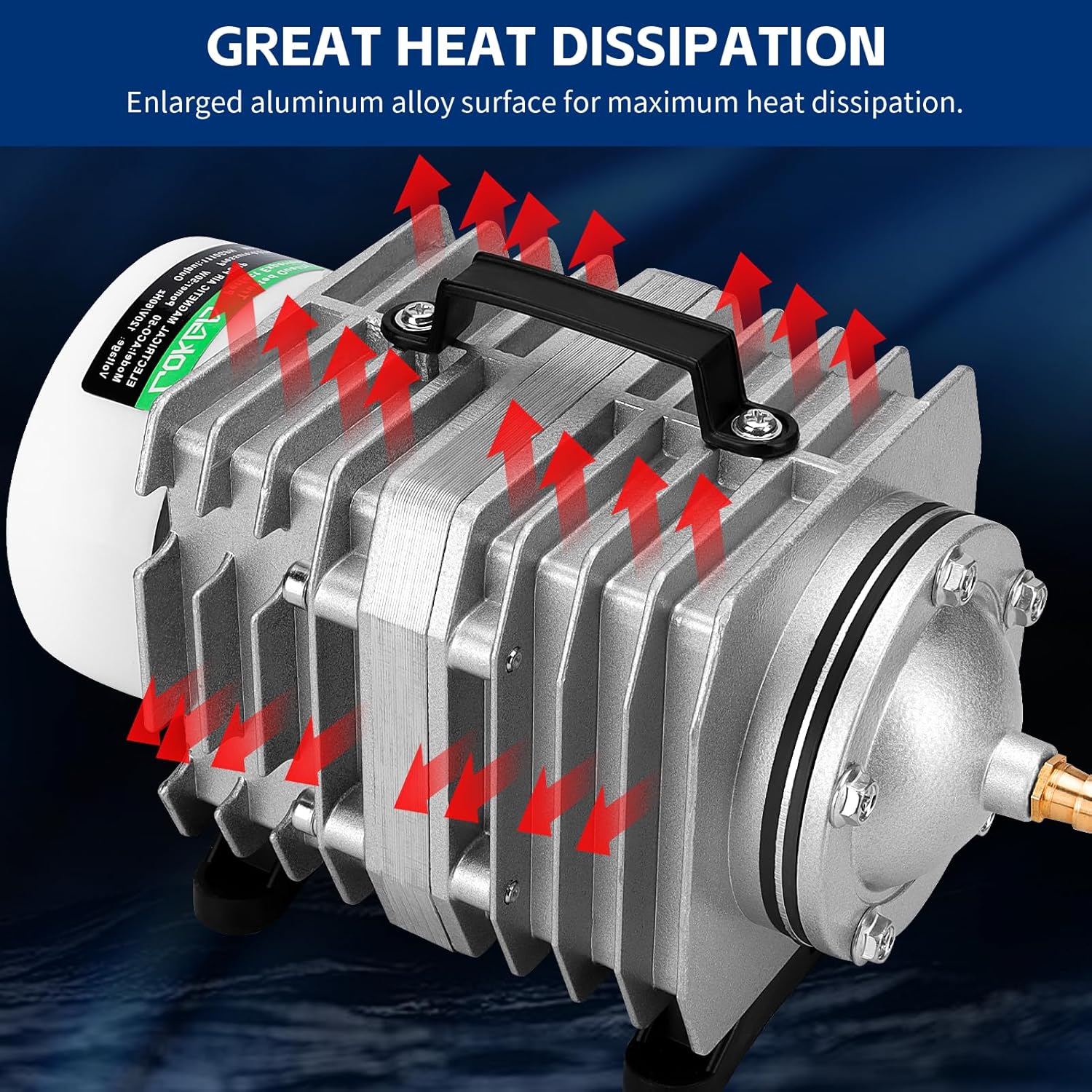 950/1110GPH Aquarium Air Pump,Fish Tank Air Pump with Adjustable Flow,3600/4200L Multi Purpose Commercial Air Pump for Aquarium,Pond,Hydroponic