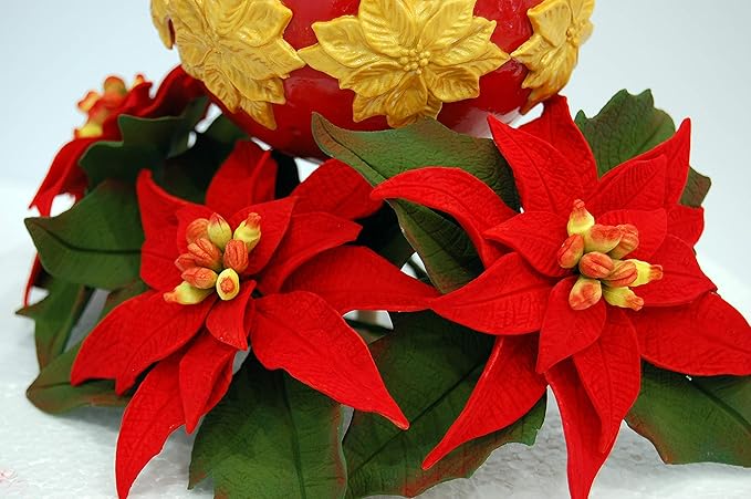 Molde de silicona Flower Pro Poinsettia y veiner para decoración de pasteles Navidad miniatura 5