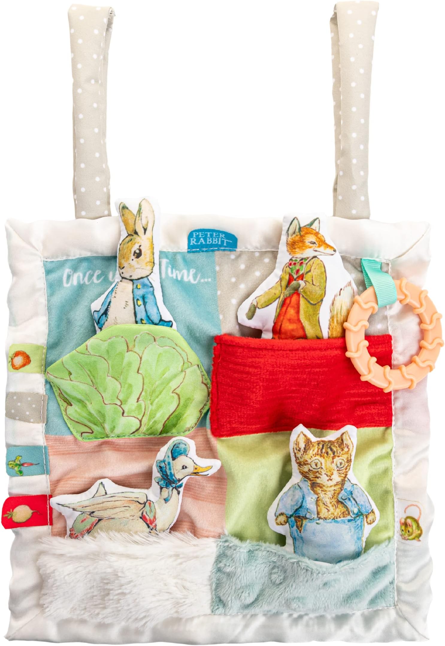 KIDS PREFERRED Beatrix Potter Peter Rabbit Peek-a-Boo On The Go Blanky, Activity Lovey Security Blanket for Babies, Multicolor