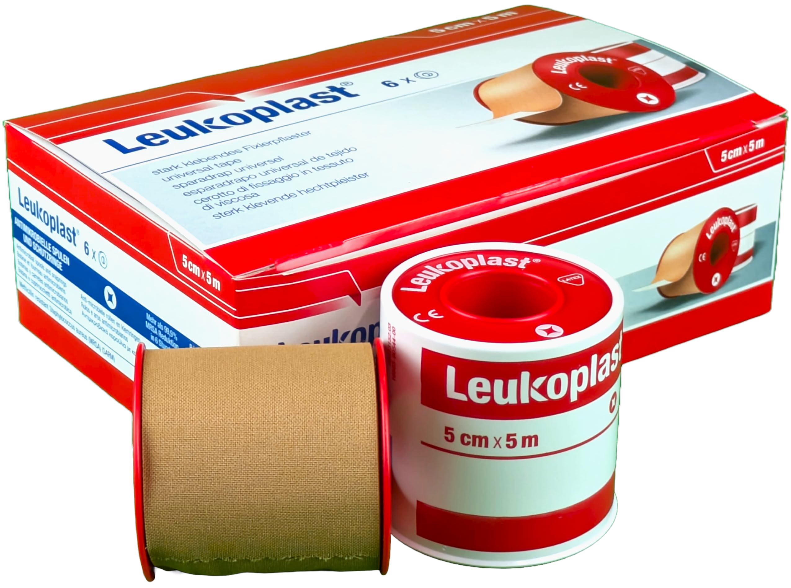 BSN 59505 Leukoplast Tape 5 m x 50 mm Pack of 6