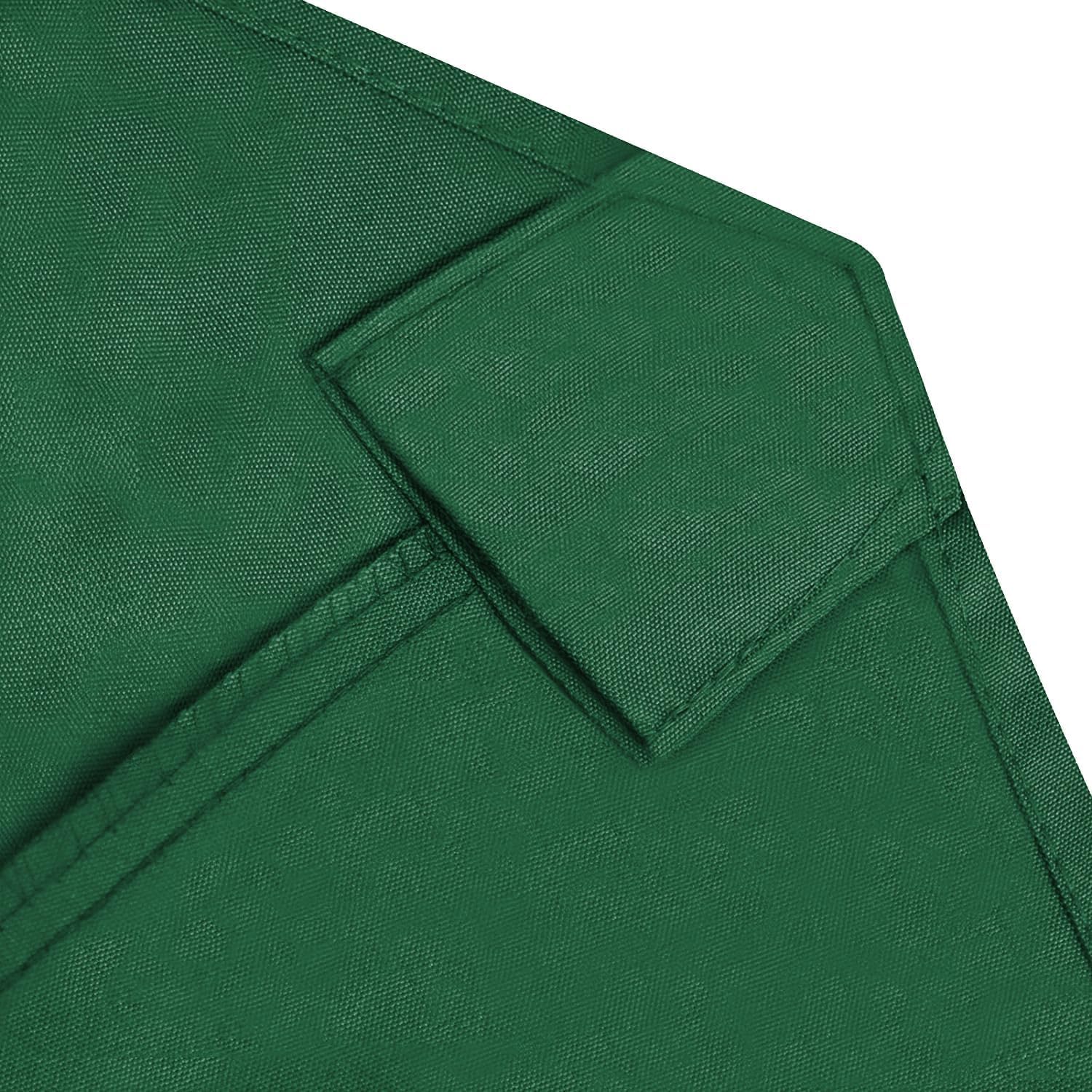 Tissu pour Parasol 8 Baleines 3 Mètres en Vert - Remplacement Résistant et Épais pour Parasols de Terrasse