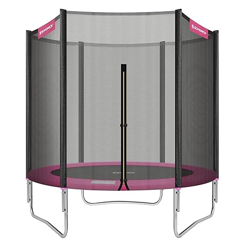 SONGMICS Trampoline extérieur, diamètre 183 cm, Équipement Jardin, Filet de