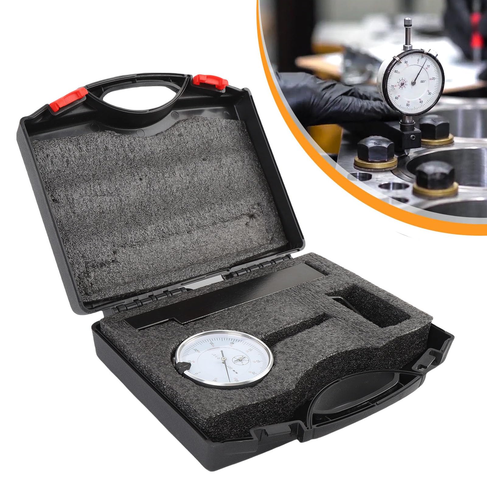 Gugxiom 6434 Altura de la Manga y Calibre de Contador para Todos los Motores, Rango de Calibre de Cilindro: 0-1.00 ", Graduación: 0.001", Lectura: 0-100, Fácil de Usar