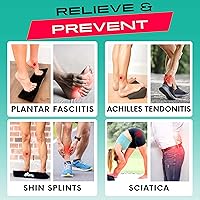 Vista 4 de Tabla inclinada para estiramiento de pantorrilla Tabla de equilibrio para estiramiento de pantorrilla para alivio de fascitis plantar, alivio