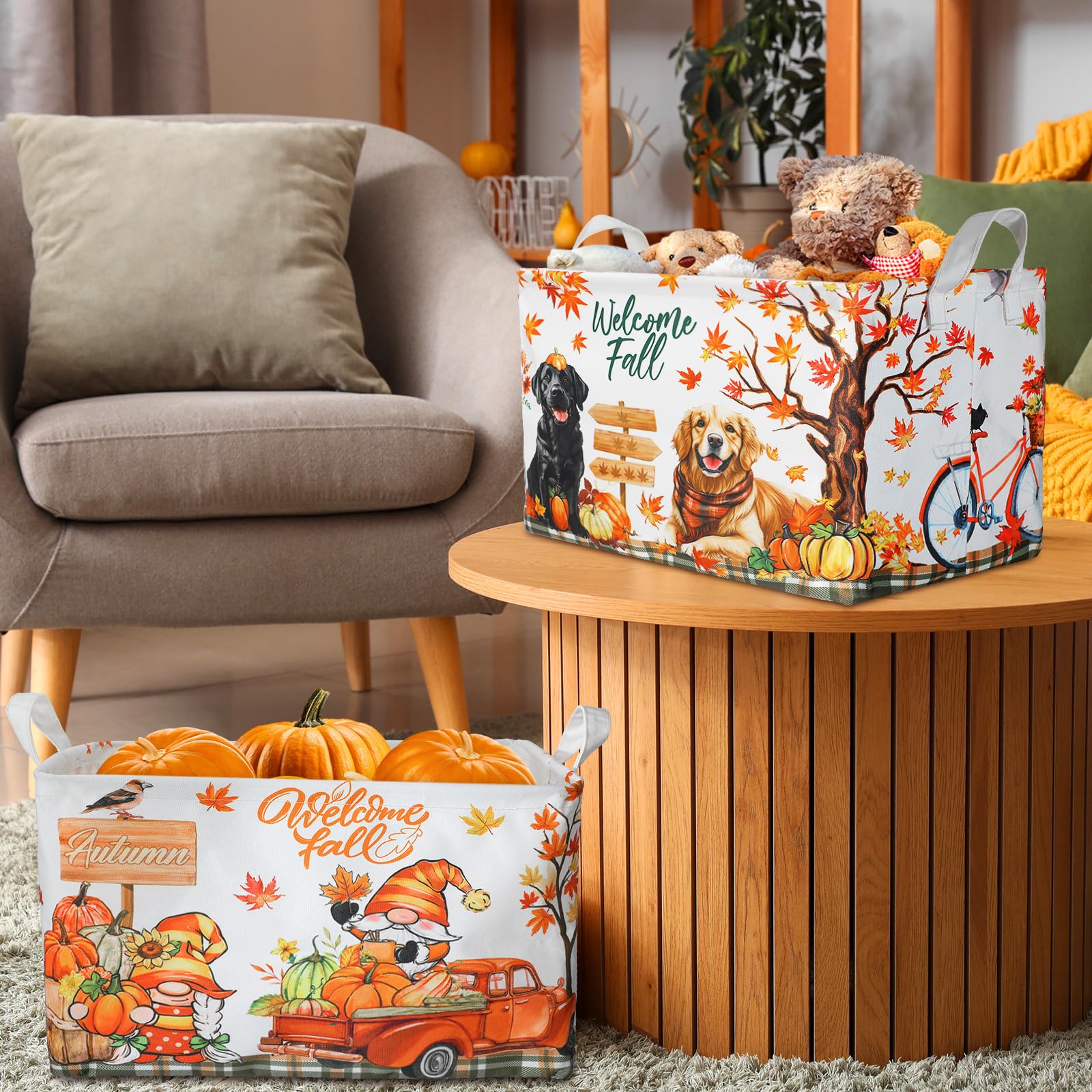 Amazon.com: Beeveer 3 Pcs Thanksgiving Storage Basket for Gift