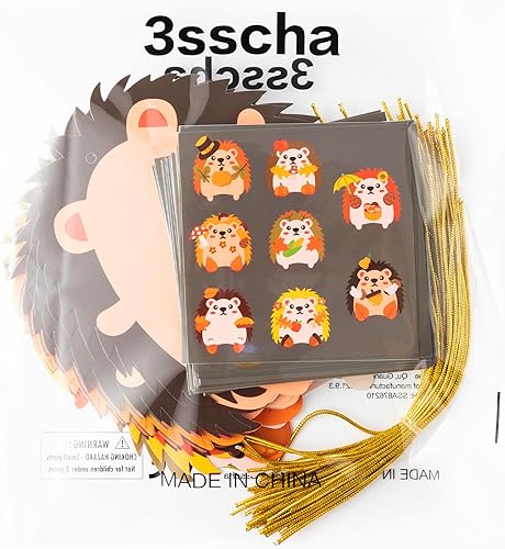 Miniatura 7 de 3sscha Kit de manualidades de erizo de otoño de 123 piezas para niños de jardín de infantes, haz tu propio juego de erizos, autoadhesivas,
