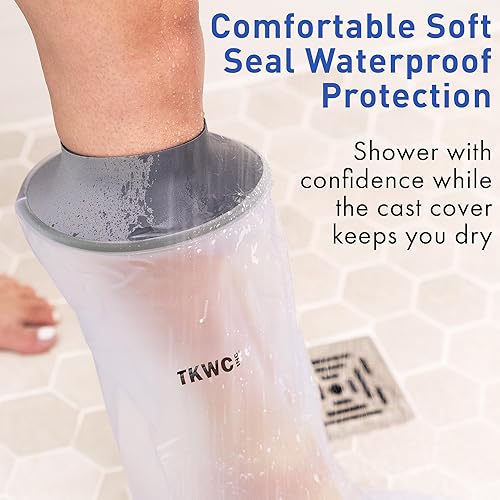 Miniatura 3 de Cubierta impermeable para patas para ducha, protector de pies hermético (media pierna (suave))