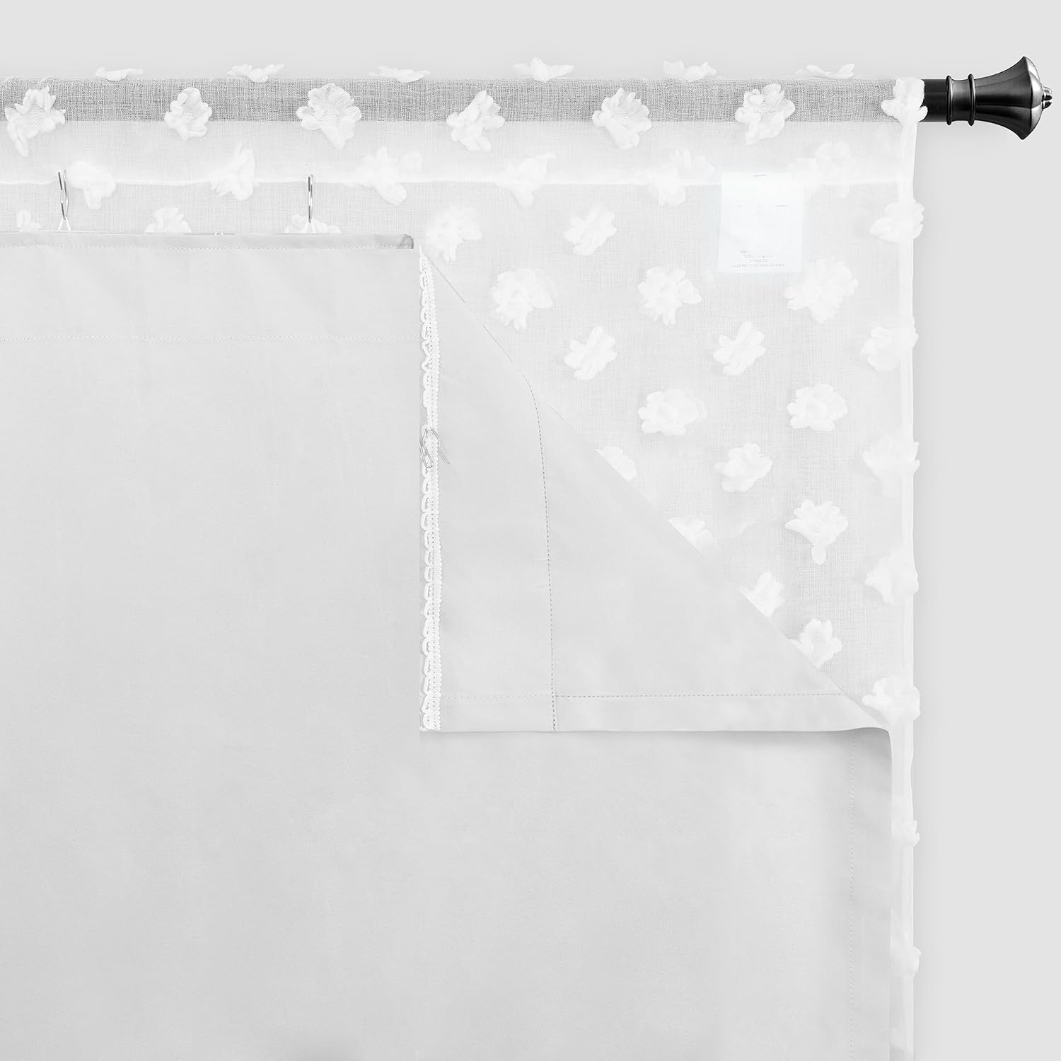 DriftAway White 100 Blackout Window Curtain Liner Thermal Insulated