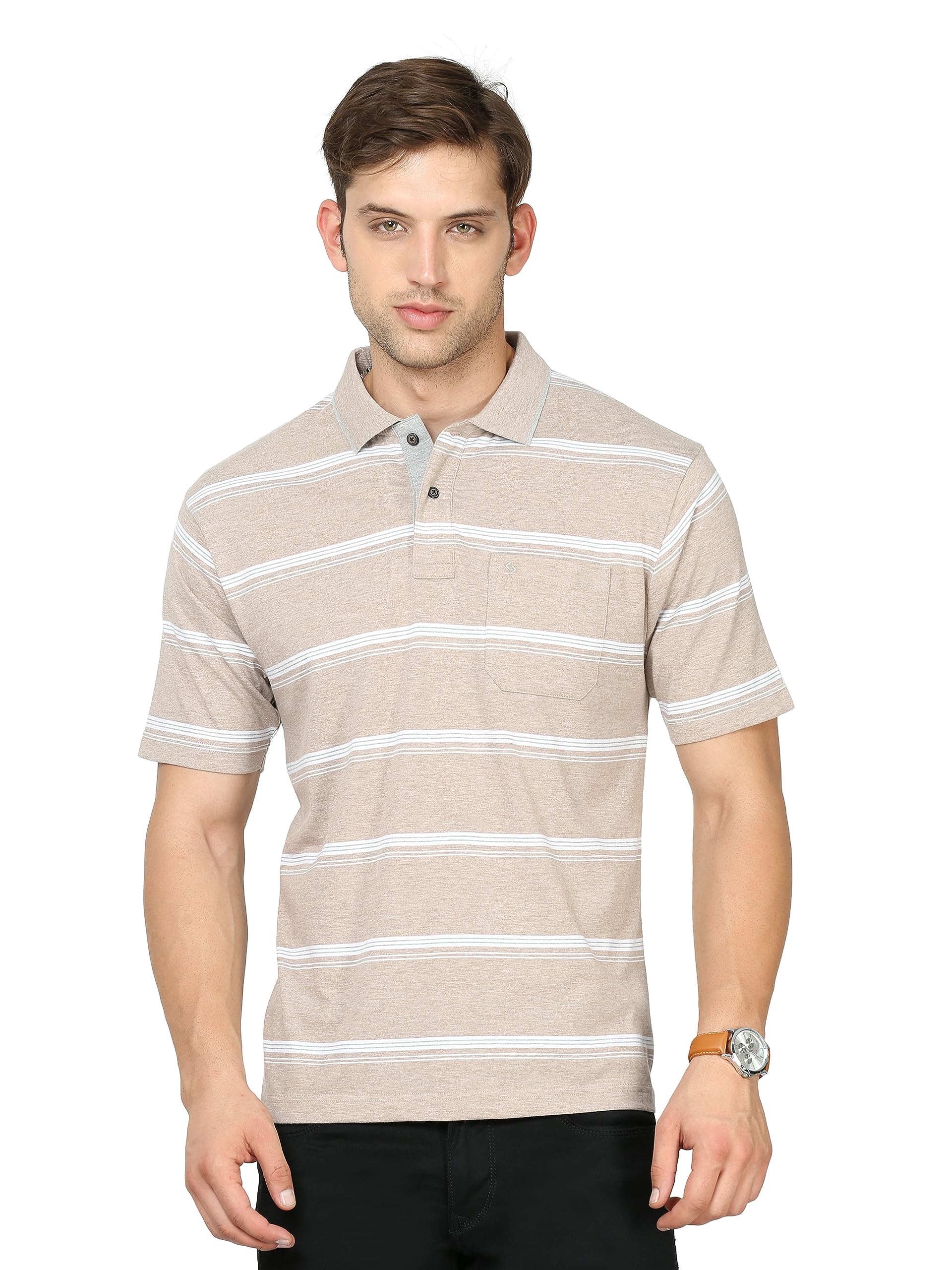 Classic PoloMens Polo Neck Authentic Fit Cotton T-Shirt