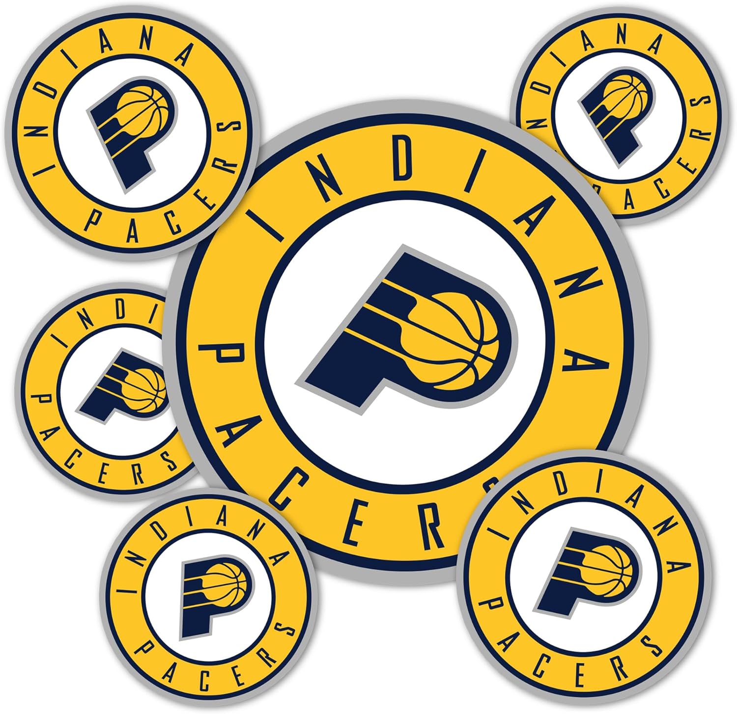 Desert Cactus Indiana Pacers Sticker NBA Officially Licensed Vinyl Decal Laptop Water Bottle Car Scrapbook Sheet (Type 3 Global)