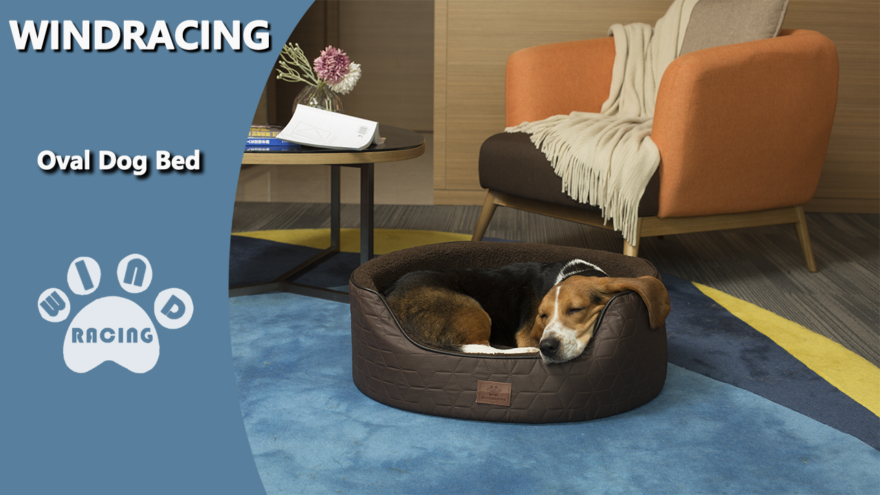 Luxury Dog Bed for Small Medium Dog Washable Removable Covers Oval Cozy Calming Cat Bed - Image 8