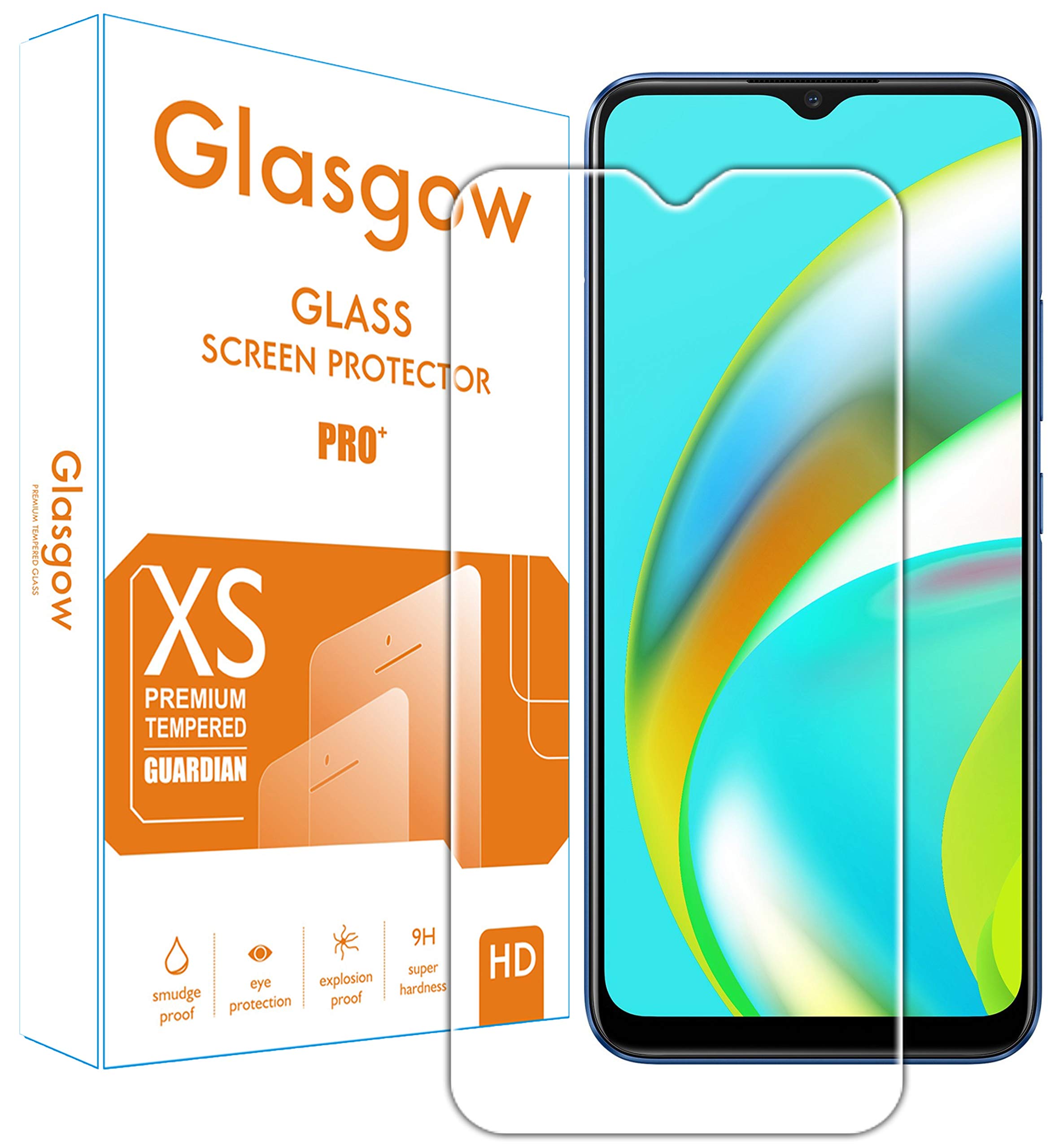 Glasgow Screen Protector for Realme C12 [Tempered Glass Guard] [Gorilla] Easy Installation [Anti FingerPrint] (B08GCPN16H) Amazon Price History, Amazon Price Tracker