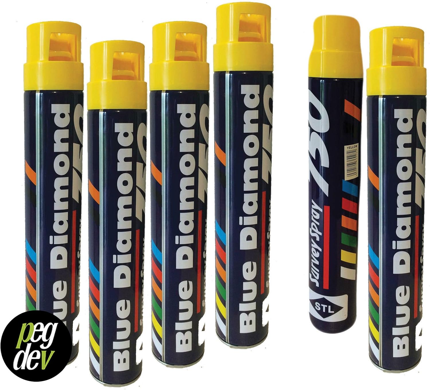 YELLOW SURVEY LINE MARKER SPRAY PAINT MARKING MARKER AEROSOL SPRAY CAR