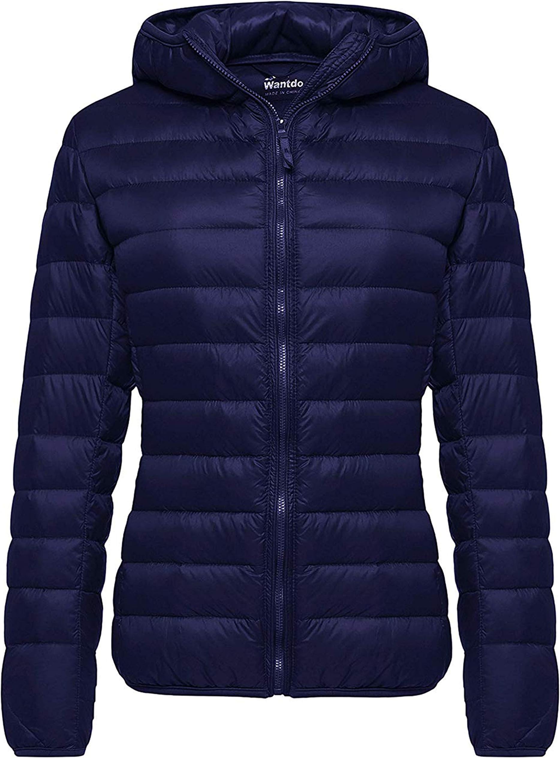 Women's Hooded Packable Ultra Light Weight Short Down Jacket
