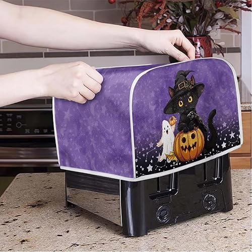 Vista 15 de Cubierta para tostadora de cocina, protector para hornear se adapta a la mayoría de tostadoras estándar de 4 rebanadas, mantiene la tostadora libre