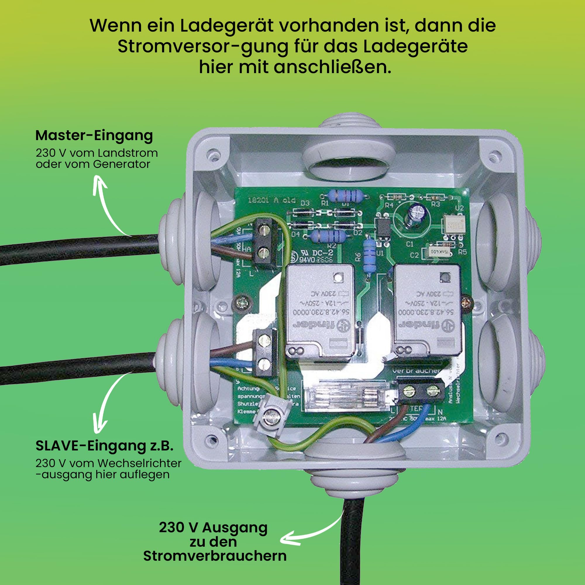 Offgridtec Umschaltstation für Netzvorrangschaltung USV Betrieb US230/12 12A 2700W 230VAC