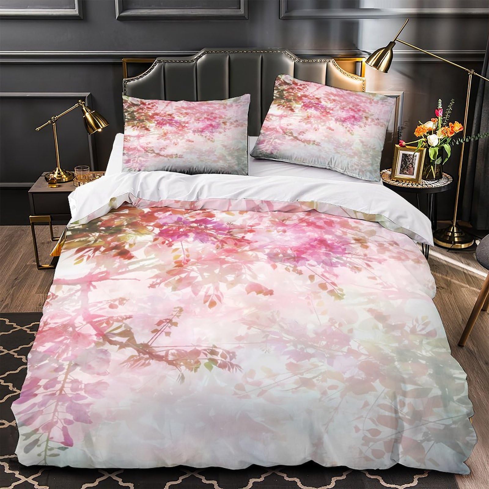 Linge de lit ado single 135x200 cm motif nature pour chambre garçon