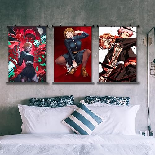 Miniatura 4 de Póster de anime para Satoru Gojo  Impresiones de tela artísticas de alta calidad con temática de anime japonés para colgar en la pared (16 x 24