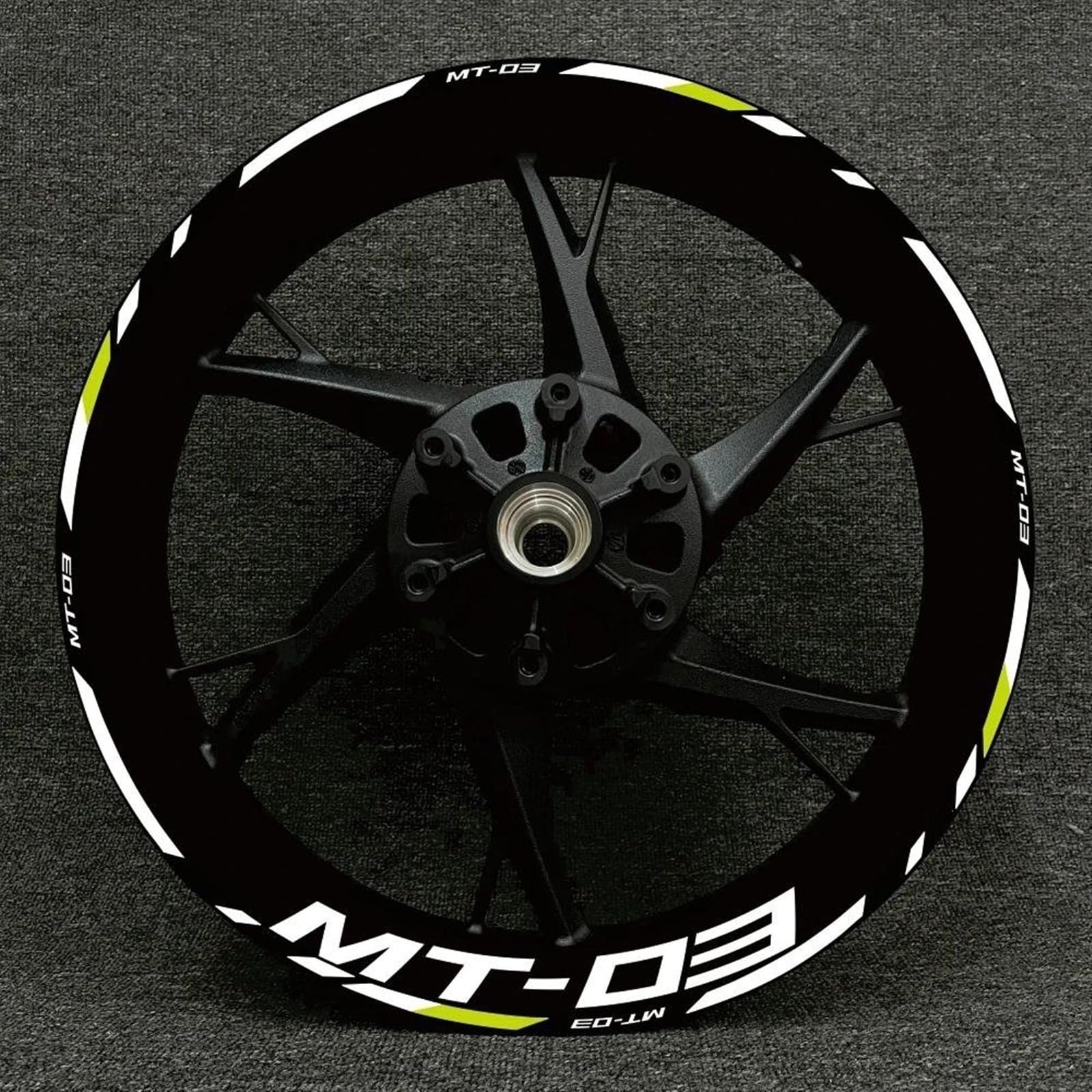 Stickers Motorcycle Wheel Stickers Night Reflective Decorative Rim for Yamaha MT-03 MT 03 Mt03(Style 22)