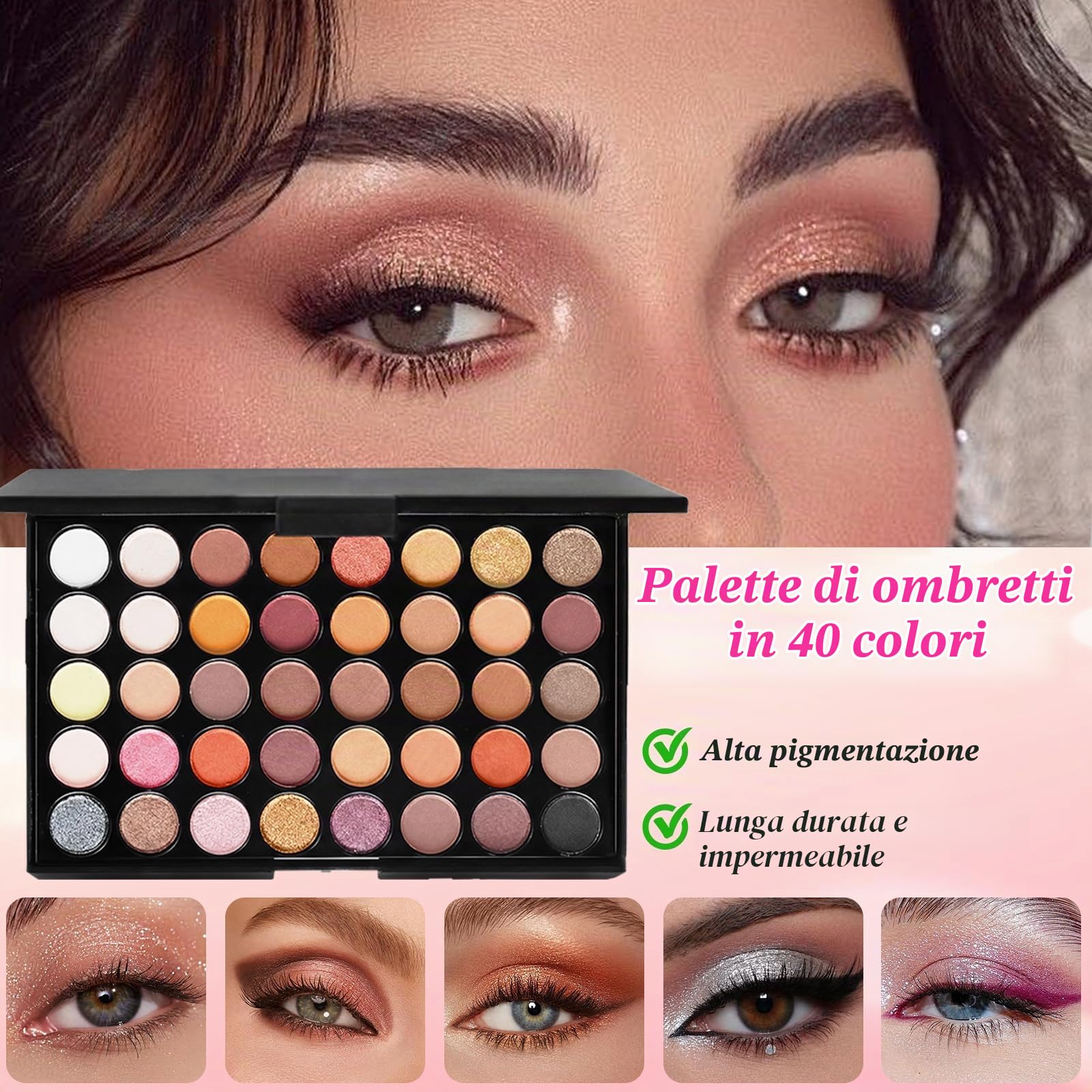 Tutto in Uno Set Trucchi Donna, Kit Trucco Completo, Set Make Up Regalo, Valigetta Trucchi Ragazza con Primer Fondotinta Palette Ombretti Sopracciglia Eyeliner Mascara Gloss Labbra Fard Correttore