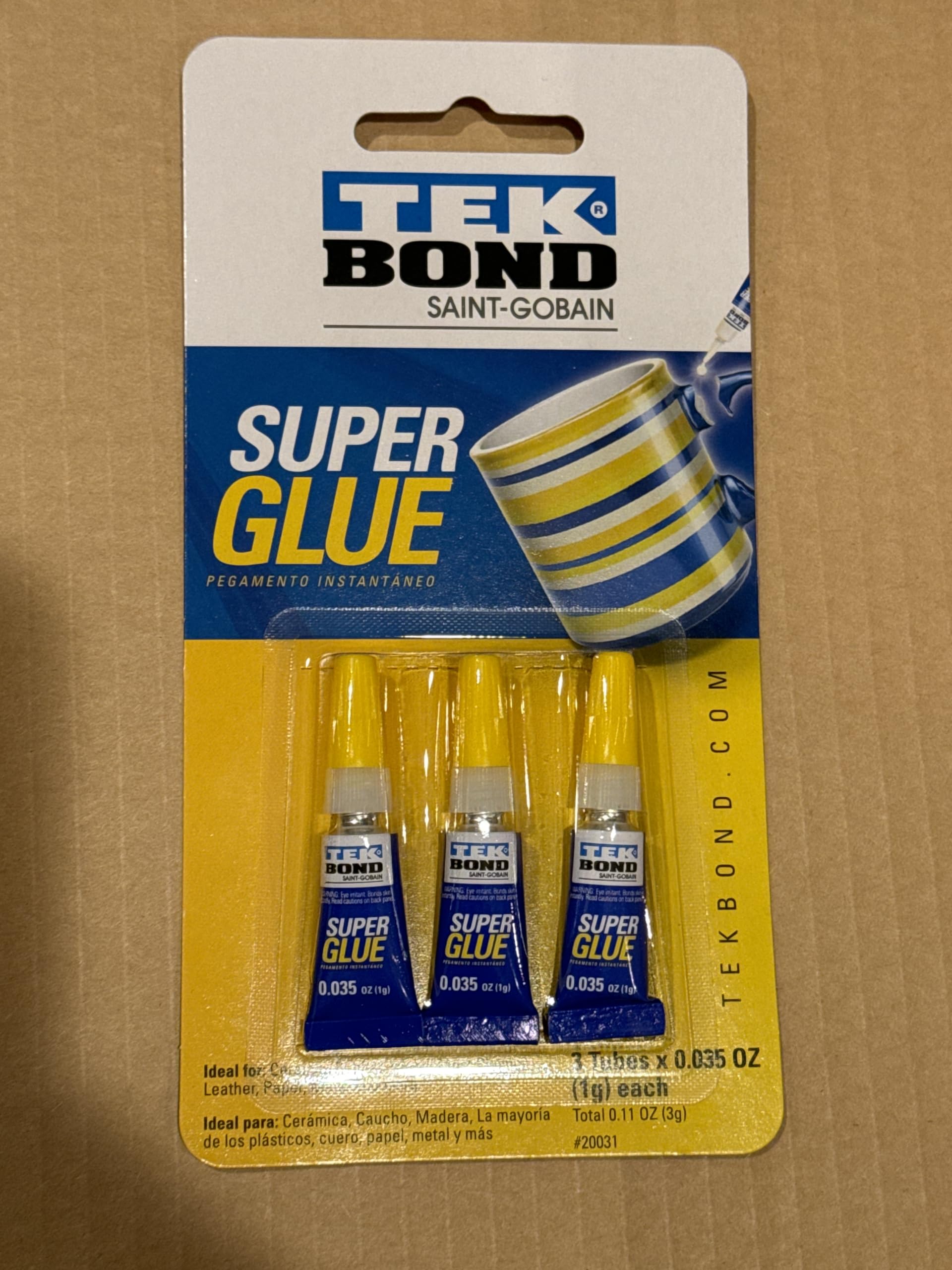 Tekbond Super Glue Premium Pack - Clear, Low Viscosity, Strong, Versatile - For Ceramic, Leather, Paper, Plastic, Metal & More - 0.1058 Ounce
