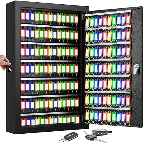 175 Keys Key Lock Box, Anti-Theft Key Cabinet with Key