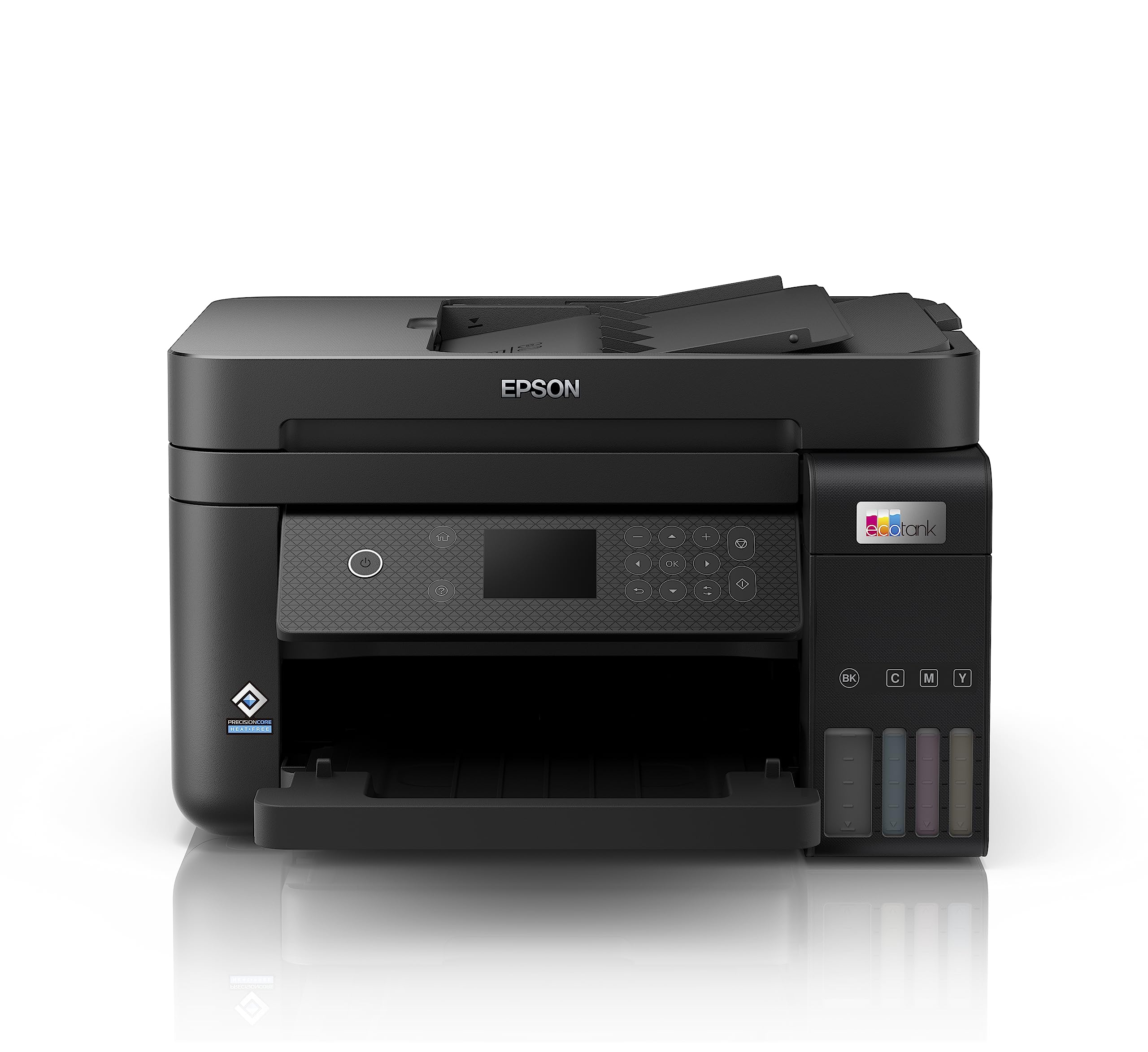 Epson EcoTank ET-3850, Impresora WiFi A4 Multifunción 3en1 con Depósito Tinta Recargable, Impresión Doble Cara (Dúplex), Alimentador Documentos (ADF), Pantalla LCD, Bandeja Frontal, Mobile Printing