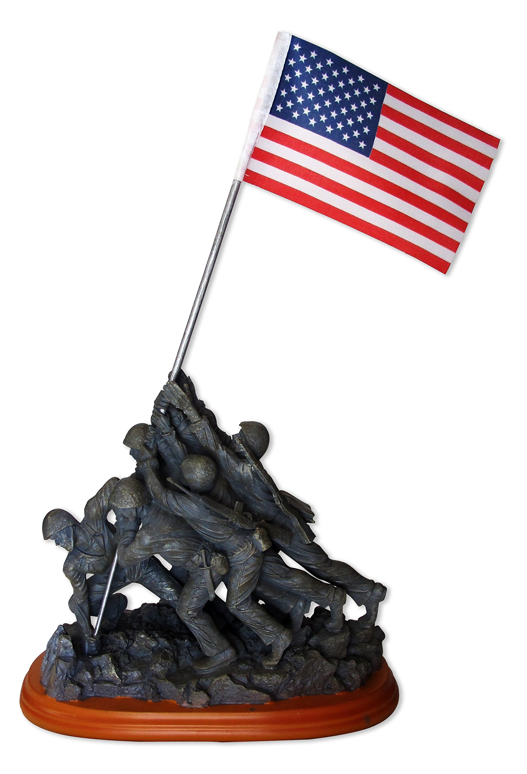 Blue Sky Ceramic Iwo Jima Memorial Bust Figure, 12" x 8" x 4.5"/Medium, Silver