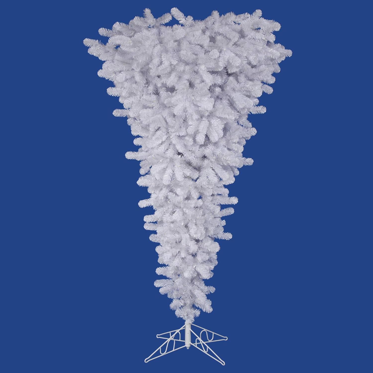 Vickerman 5.5' White Upside Down Artificial Christmas Tree, Unlit - Faux Upside Down Christmas Tree - Seasonal Indoor Home Decor