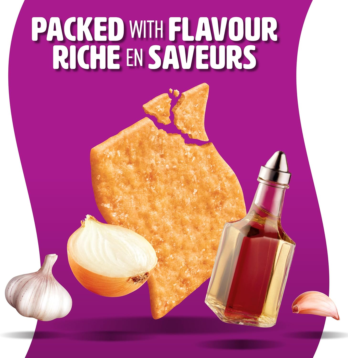 CRISPERS, All Dressed Flavour, 18 Individually Wrapped Snack Packs, Bulk Lunch School Snacks, Value Pack, Is It a Chip or a Cracker, 504 g (28 g bags each) - Image 3