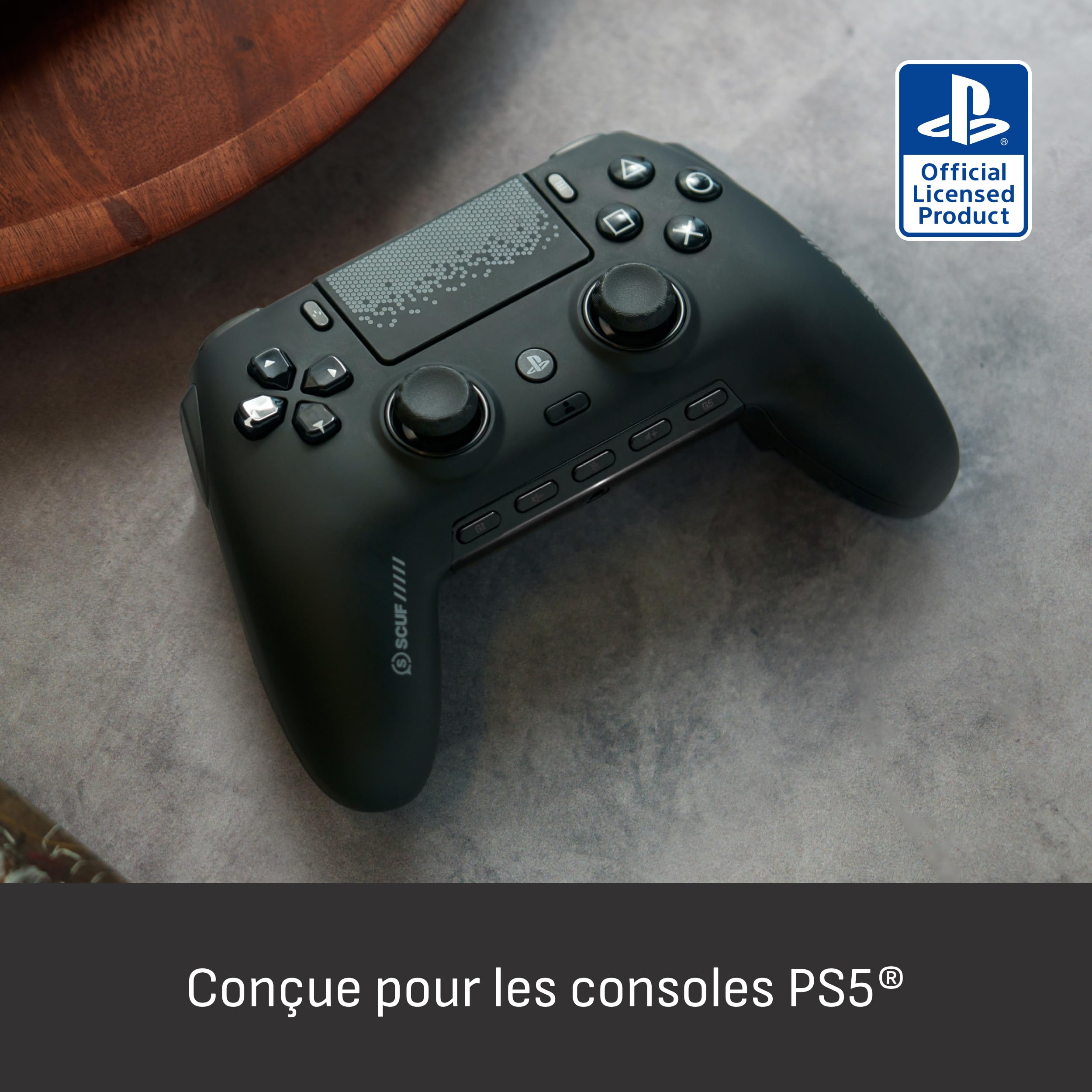 SCUF OMEGA PS5 Manette Performance Sans Fil – TMR Anti-Drift – Gris Clair | Licence Officielle, 11 Entrées Personnalisées, Gâchettes Instantanées, Basse Latence, Joysticks Endurance TMR – Compatible PC