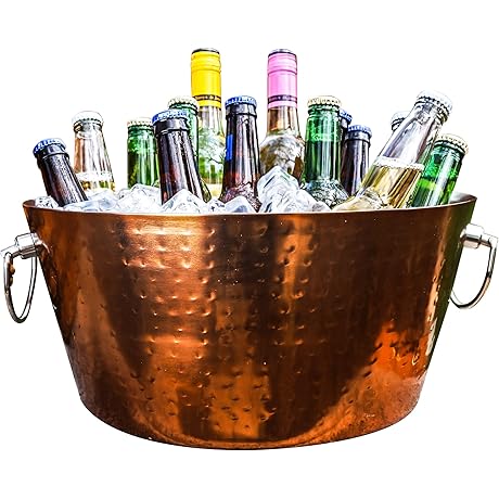 BREKX Rose Gold Stainless-Steel Beverage Tub