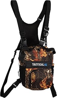 Tactical45 Binocular Harness Chest Pack - Empty Bino Harness with Rangefinder Pouch - Camo Hunting Chest Pack for Optic Protection - Fits Both Men and Women for Birdwatching