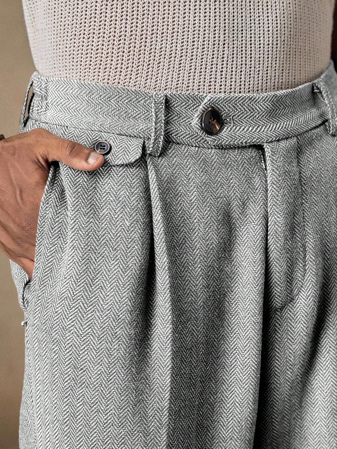 Lymio Pantaloni da uomo || Pantaloni casual da uomo || Pantaloni stile tinta unita || Eleganti patch con pantaloni (TR-51-54)