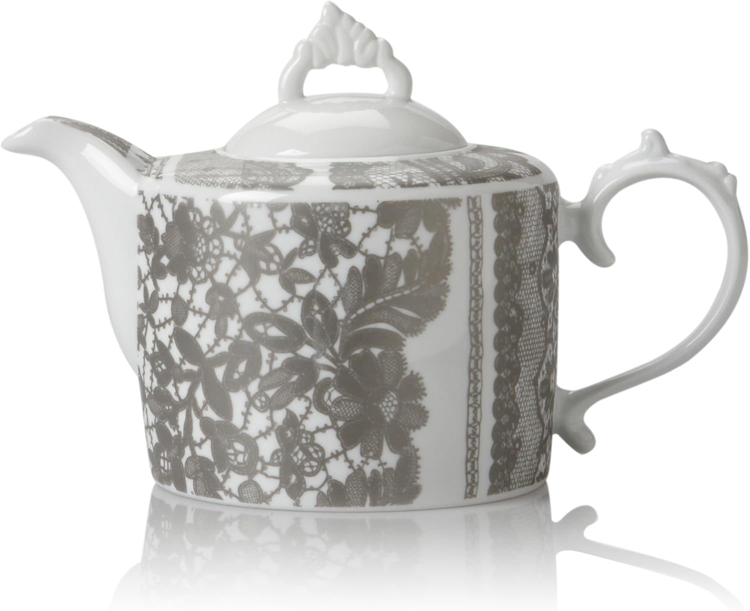 Rosanna Lace Teapot, White/Grey, 40Oz. Amazon.ca Home