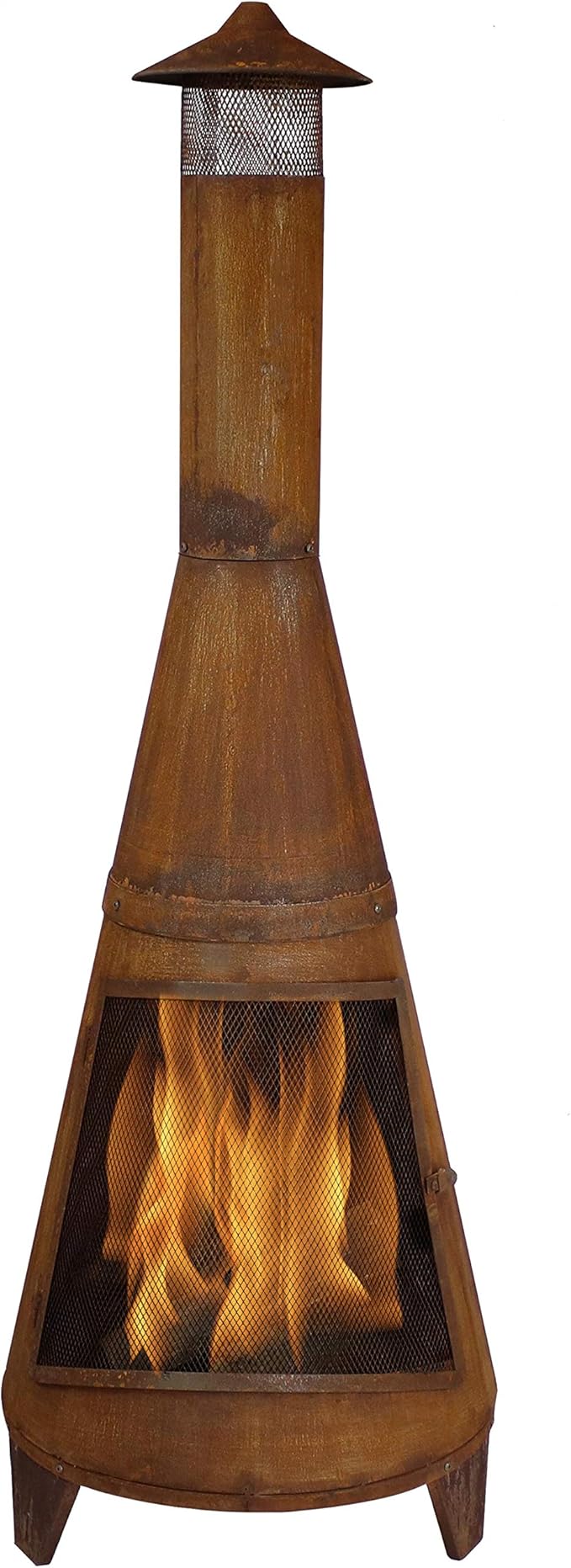 Sunnydaze 70Inch Rustic HeavyDuty Steel Chiminea with