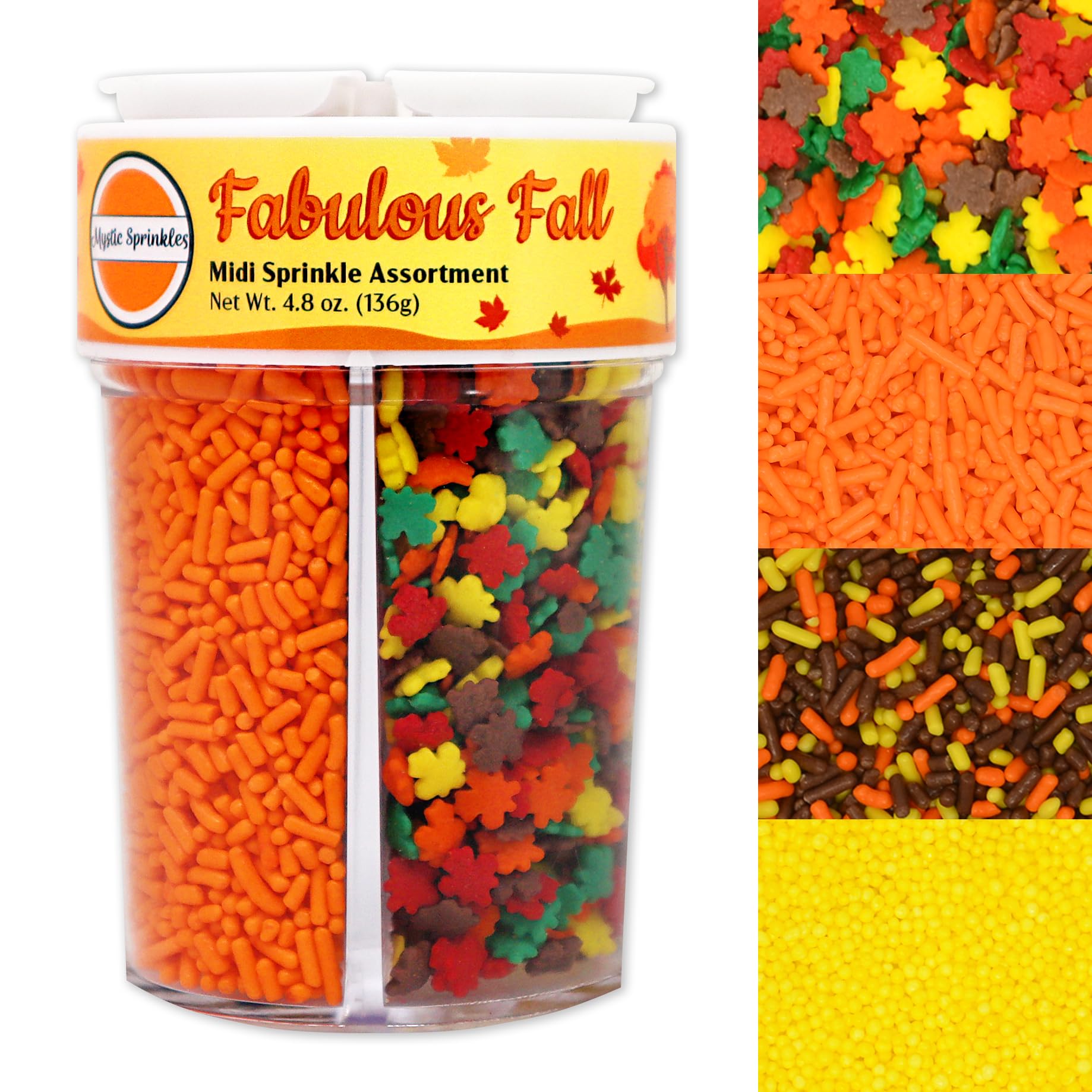 Amazon.com: Mystic Sprinkles Autumn/Fall 4 Cell SPrinkle Assortments ...