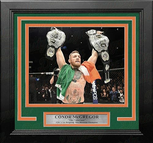 Miniatura 1 de Conor McGregor Campeón de dos divisiones 8" x 10" Foto enmarcada de artes marciales mixtas