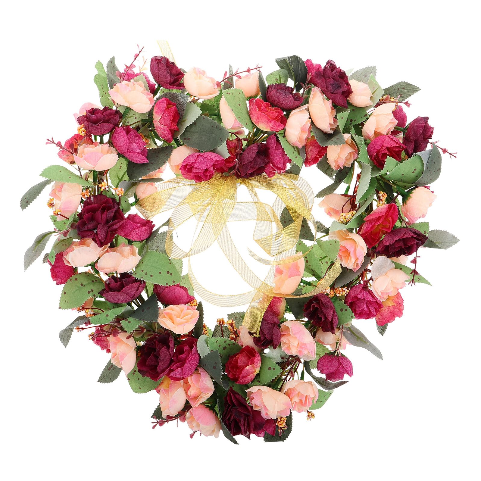 Couronne de fleurs artificielles de cœur guirlande décoration porte mariage