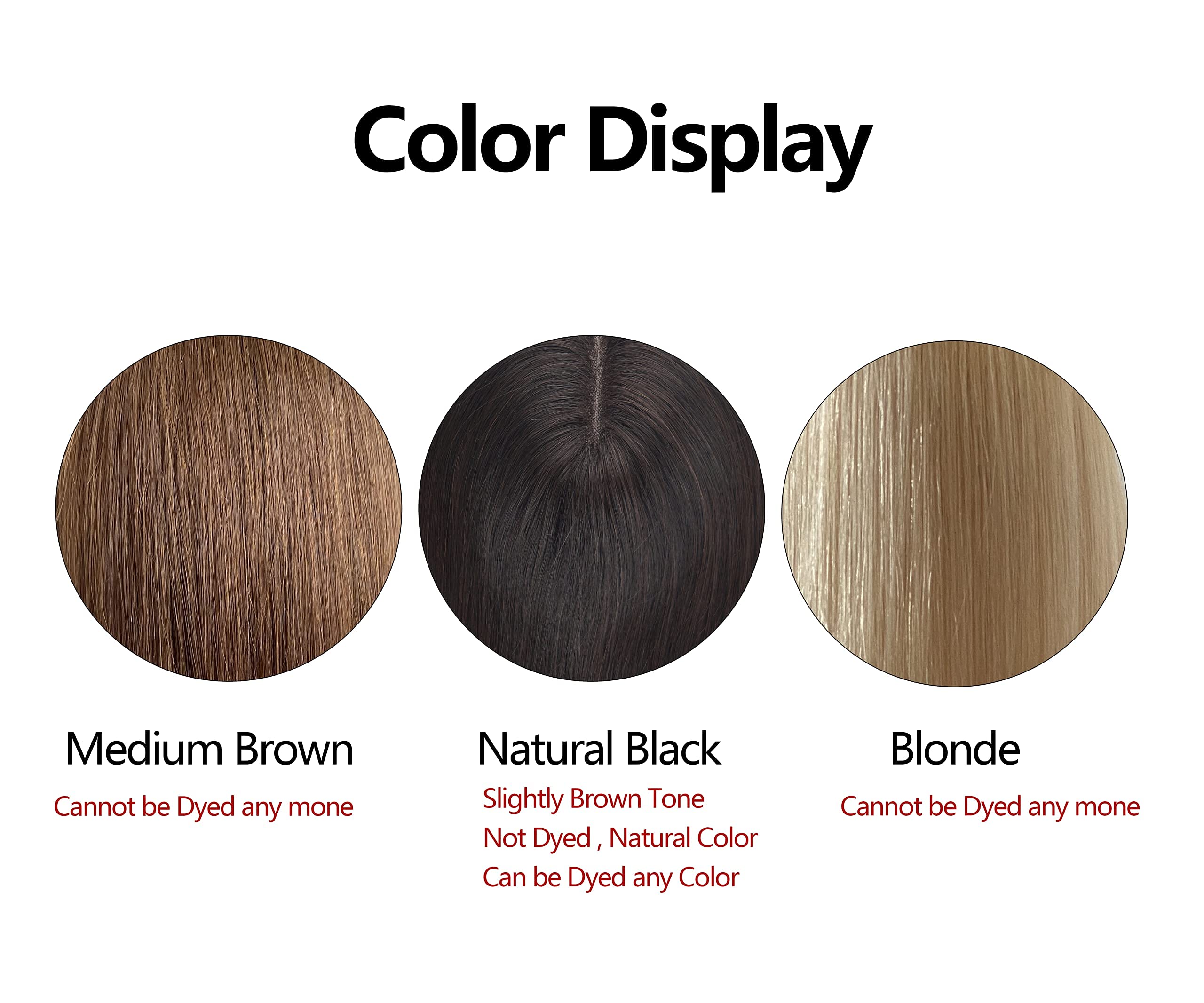 Amazon.com : Briiwii Human Hair Toppers for Women 12  display picture 2