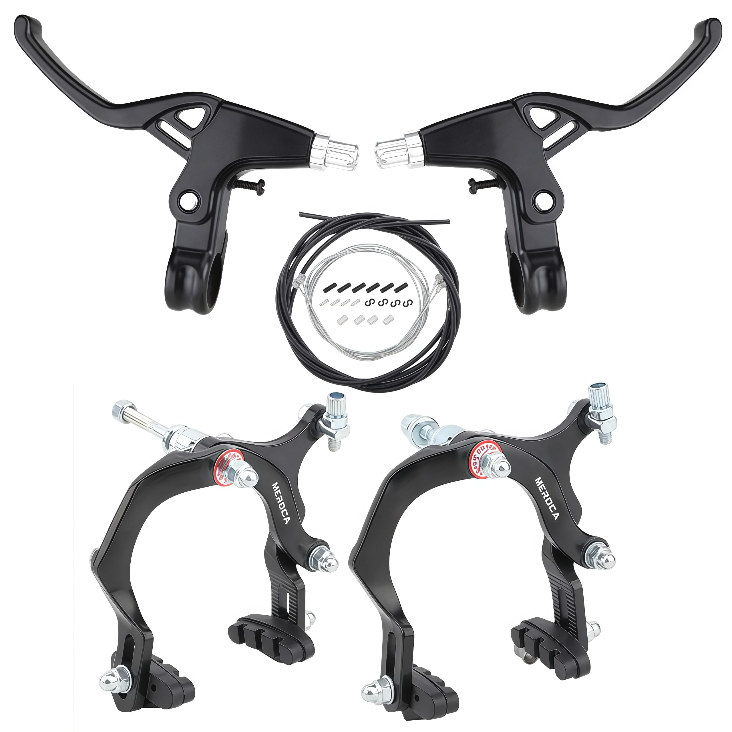 Bicycle brake calipers, C-type brakes, urban road bicycle brake components, aluminium bicycle brake kits, long-arm caliper brakes (Complete set)
