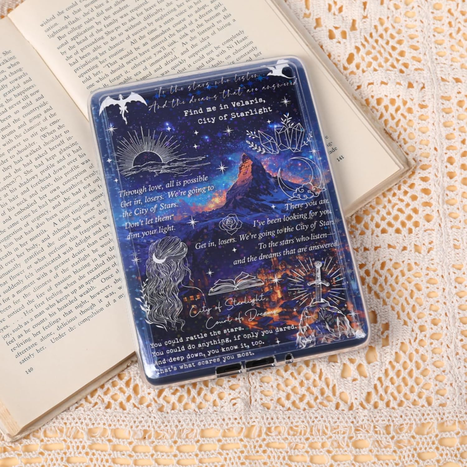 Insert Cardstock Paper for Kindle - 8Pcs Fantasy Theme Back Cover Inserts, Magical & Enchanted Decorative Cards for Kindle E-Readers, Gifts for Fantasy Book Lovers, 6.9"x4.8"