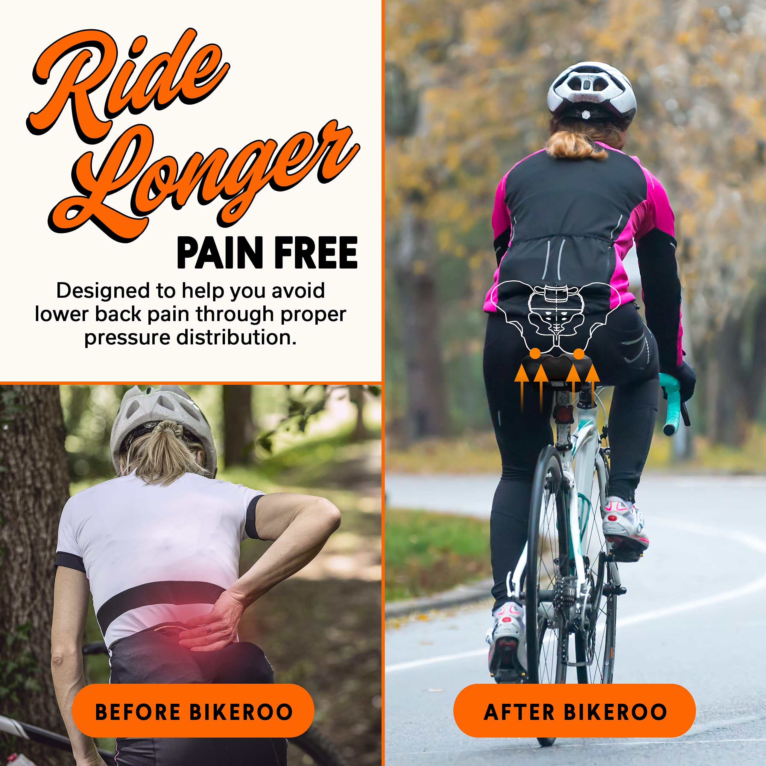 Bikeroo 自転車サドル ゴムクッション 痛みのない衝撃吸収 黒色 Amazon.co.jp: Bikeroo 自転車 サドル ゴム クッション 痛くない